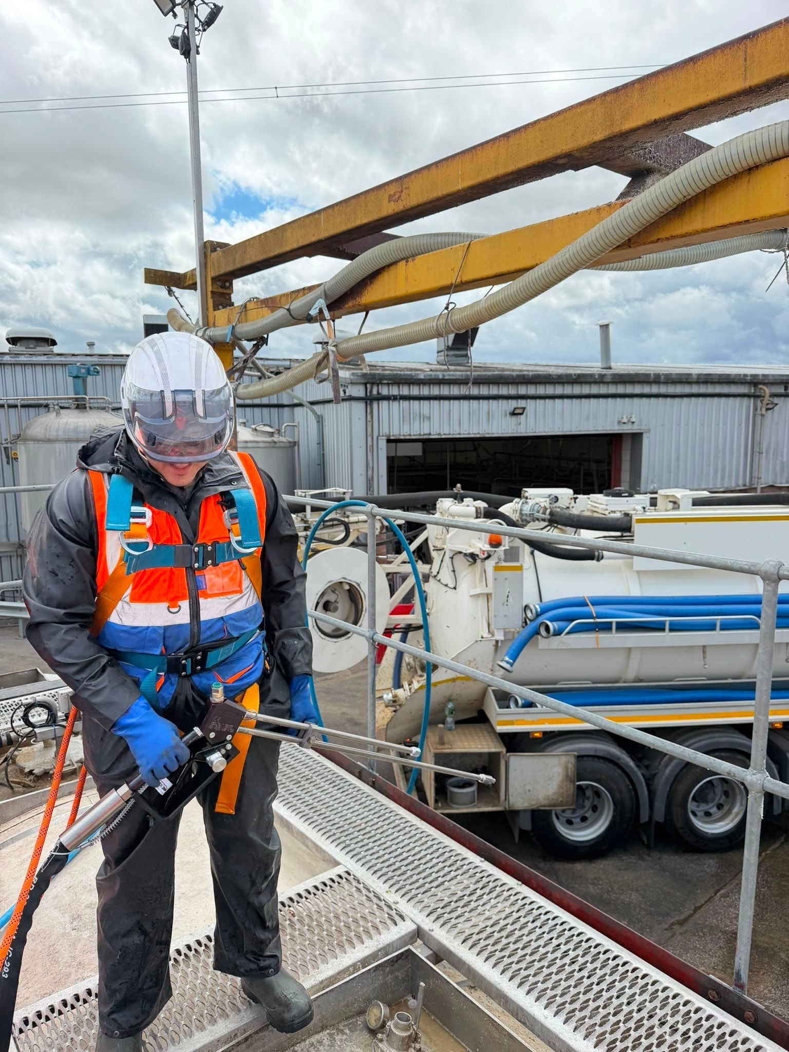 Industrial machinery undergoing specialist cleaning